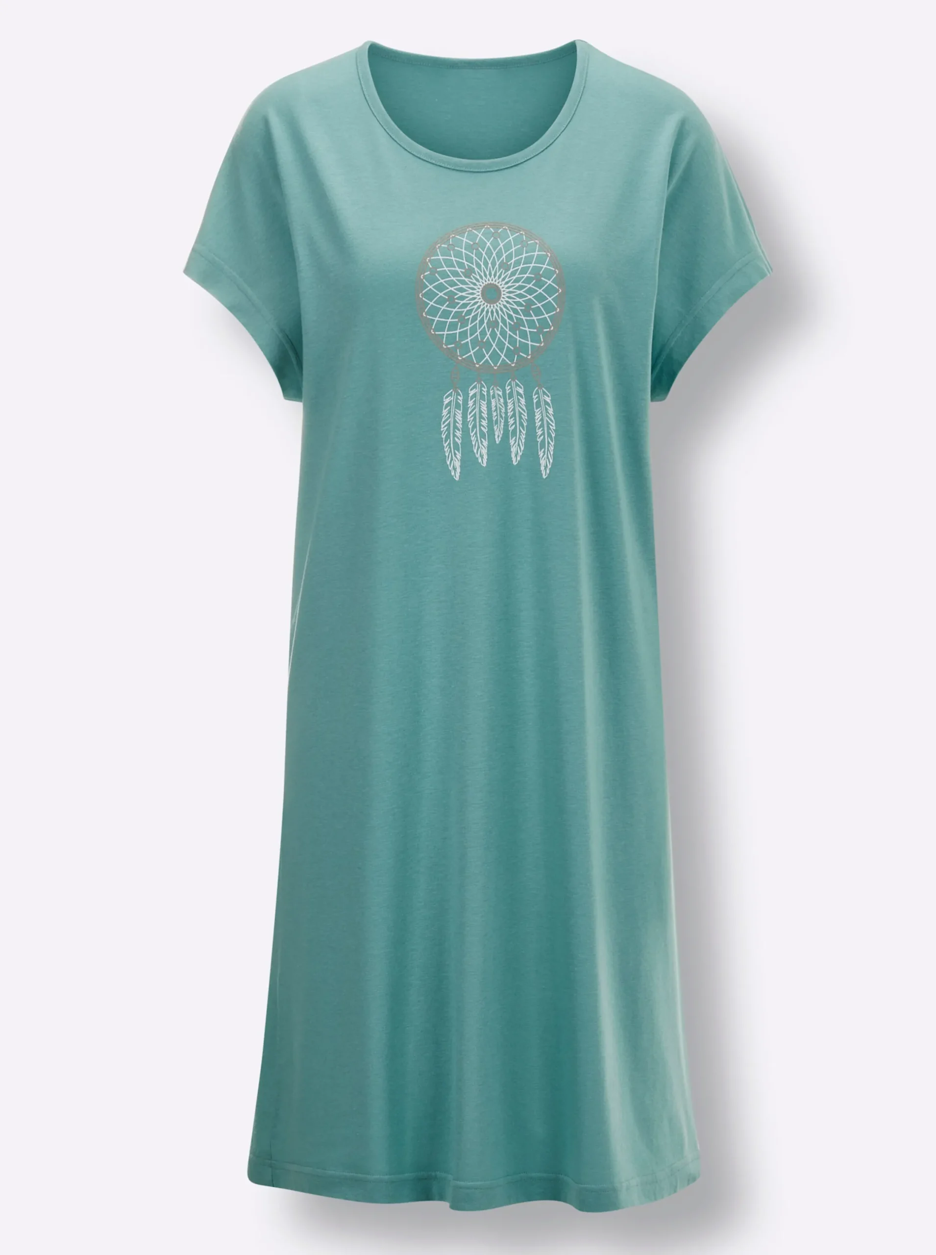 Nachtwäsche|wäschepur Sleepshirts salbei+ecru-salbei-bedruckt