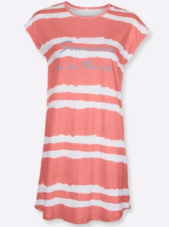 Nachtwäsche|wäschepur Sleepshirts bleu+apricot