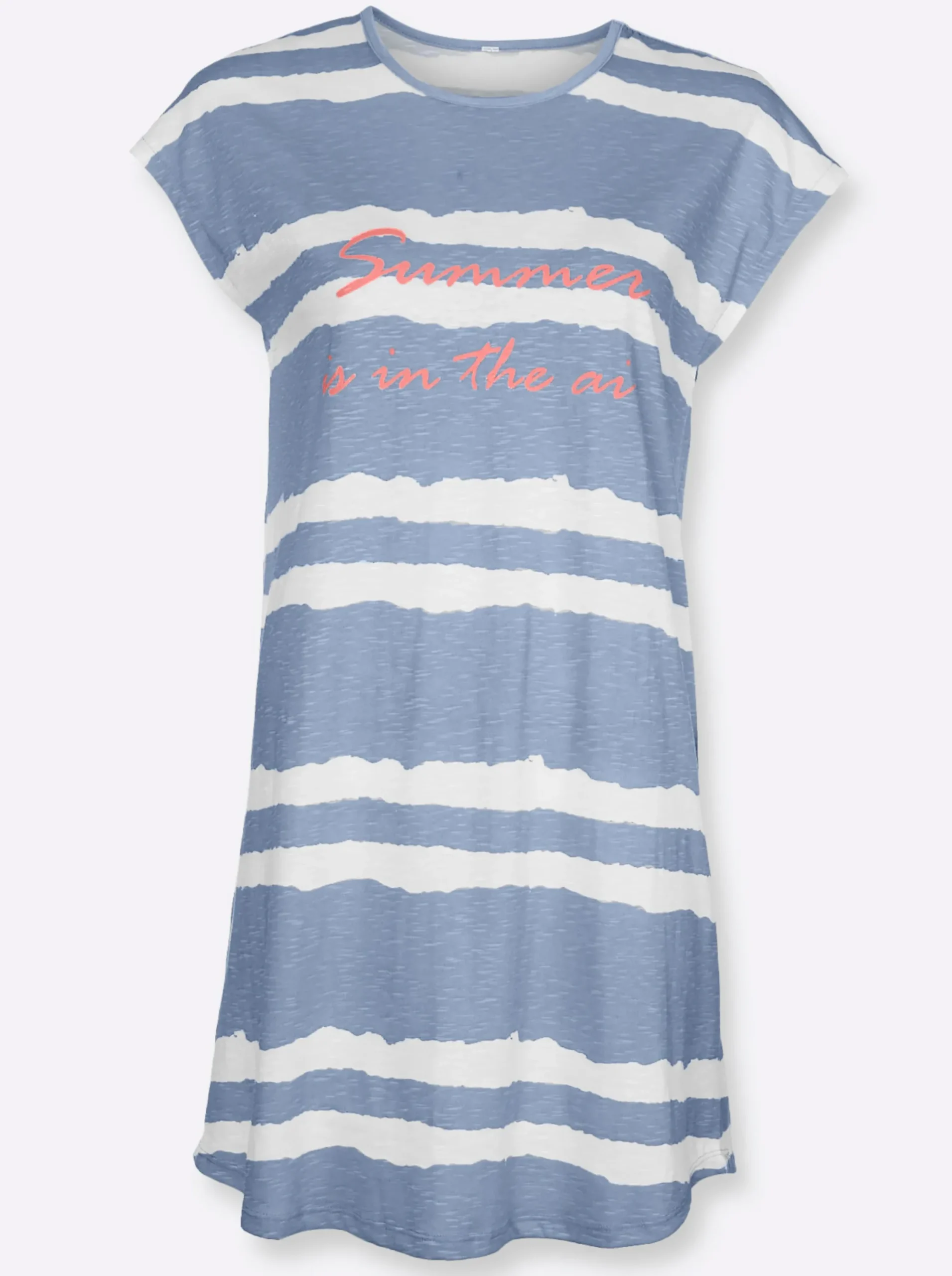 Nachtwäsche|wäschepur Sleepshirts bleu+apricot