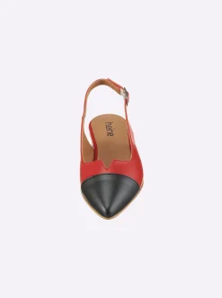 Ballerinas|heine Slingballerina rot-schwarz