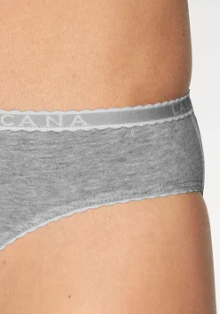 Unterhosen|LASCANA Slip grau-meliert,creme