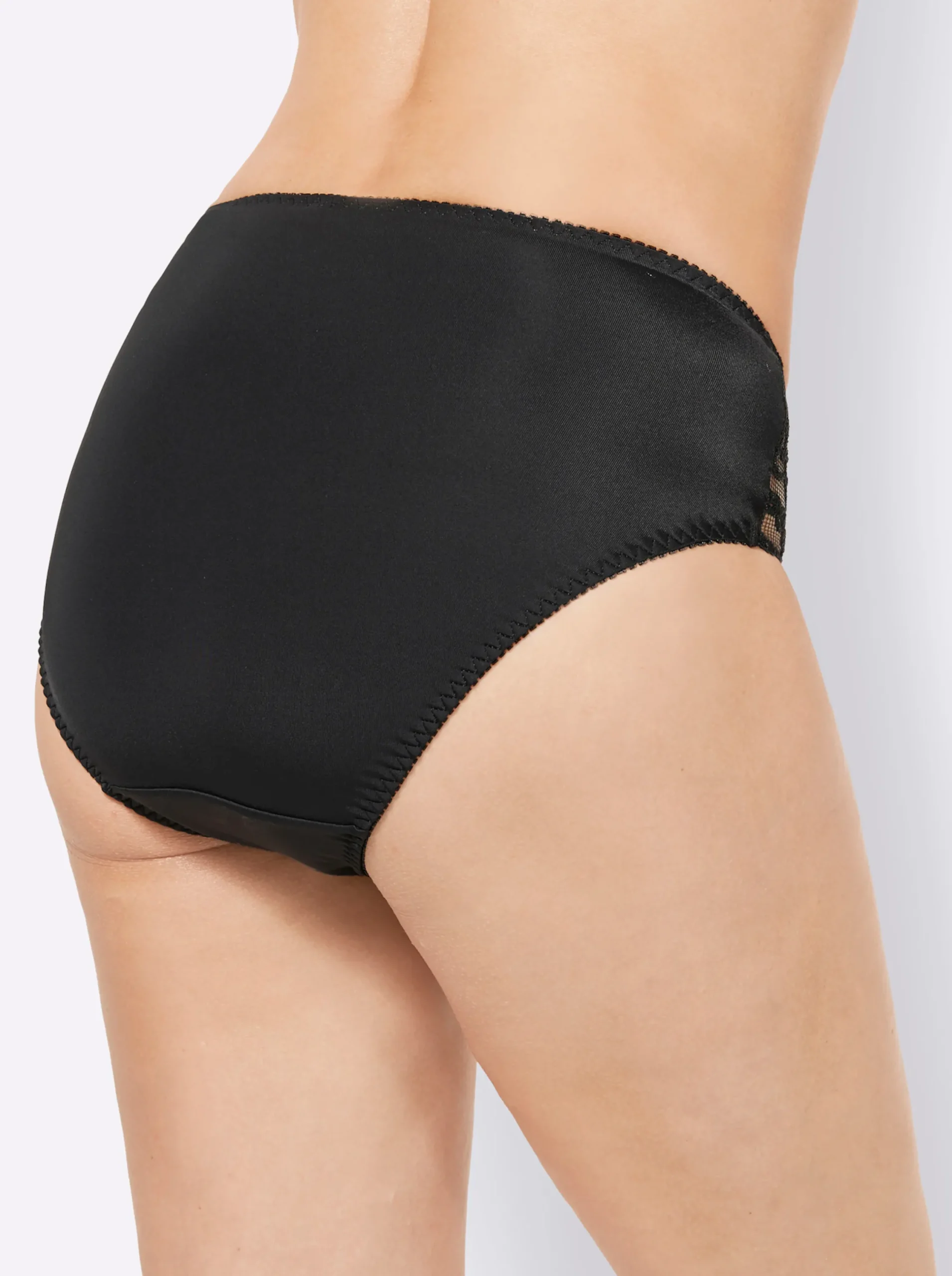 Unterhosen|Sassa Slip schwarz+anthrazit