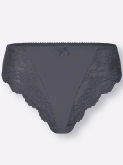 Unterhosen|Sassa Slip schwarz+anthrazit