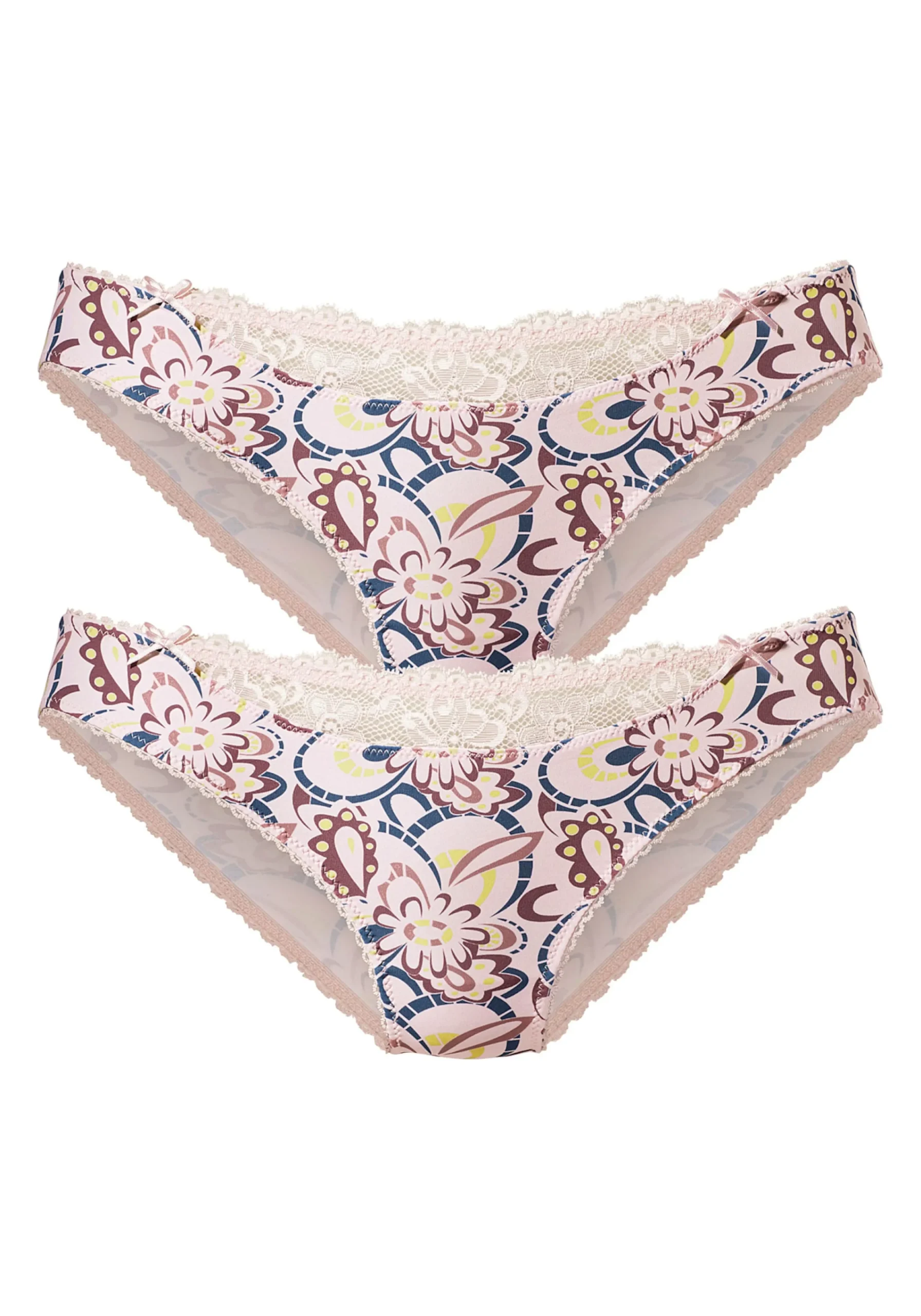 Unterhosen|Nuance Slip 2xrosa-bedruckt