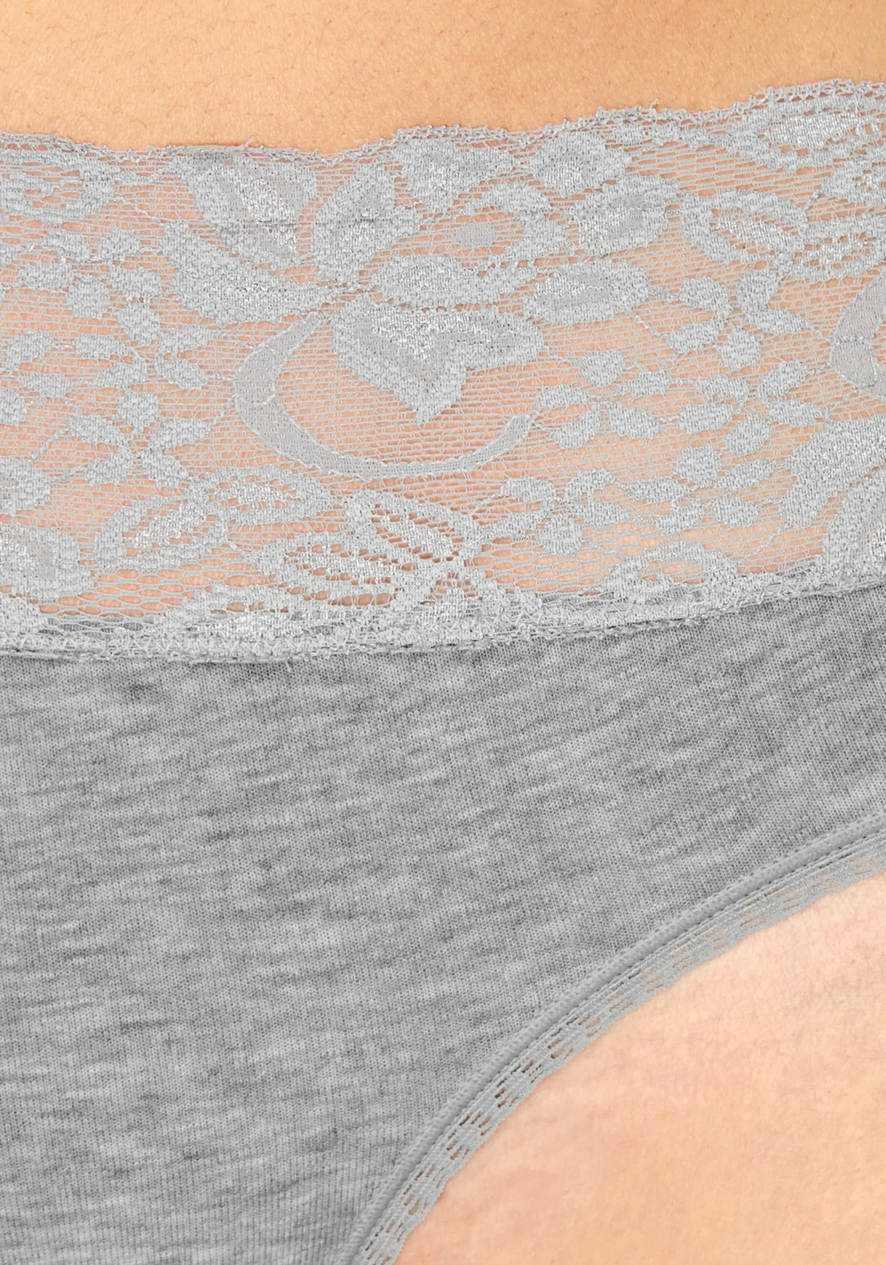 Unterhosen|Vivance Slip weiß,schwarz,grau-meliert