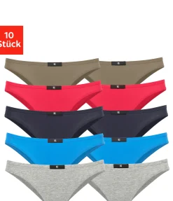 Unterhosen|H.I.S Slip rot-rot,marine,blau,khaki,grau-meliert
