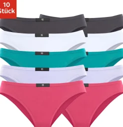 Unterhosen|H.I.S Slip anthrazit,weiß,mint,flieder,pink