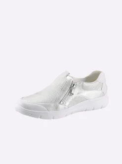 Mokassins & Slippers|Waldläufer Slipper silberfarben