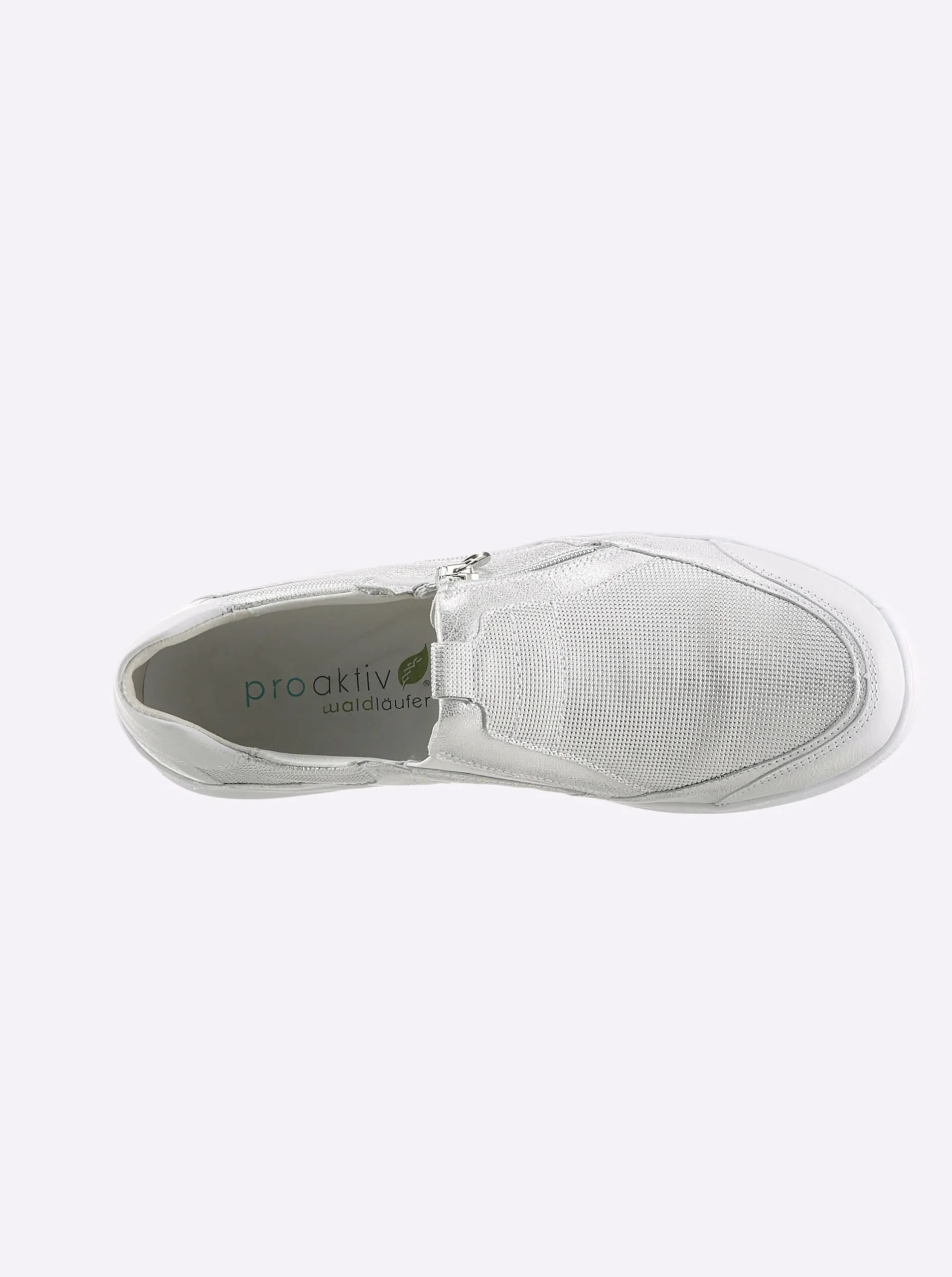 Mokassins & Slippers|Waldläufer Slipper silberfarben