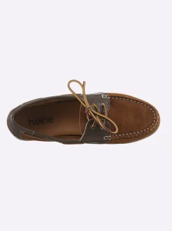 Mokassins & Slippers|heine Slipper cognac-dunkelbraun