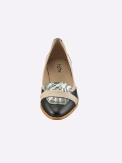 Mokassins & Slippers|heine Slipper sand-schwarz