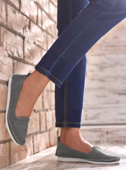 Mokassins & Slippers|Andrea Conti Slipper grau