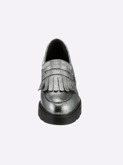 Mokassins & Slippers|heine Slipper silbergrau
