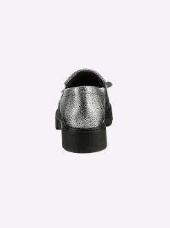 Mokassins & Slippers|heine Slipper silbergrau