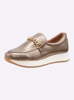 Mokassins & Slippers|heine Slipper khaki-metallic