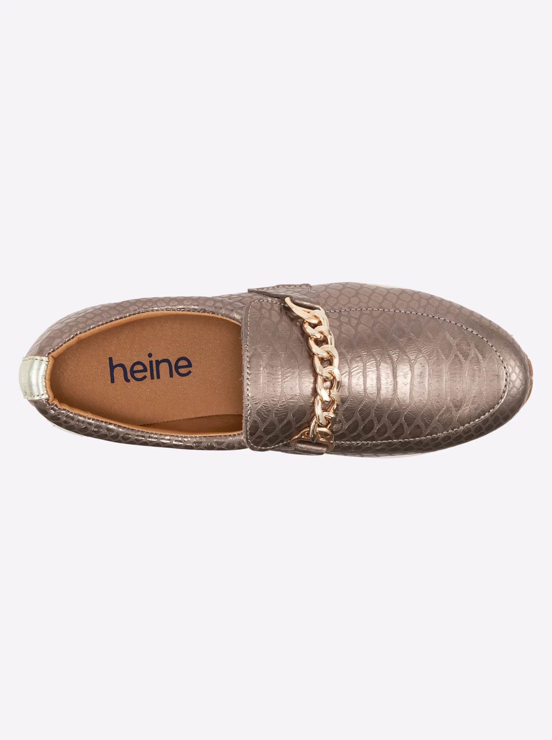 Mokassins & Slippers|heine Slipper khaki-metallic