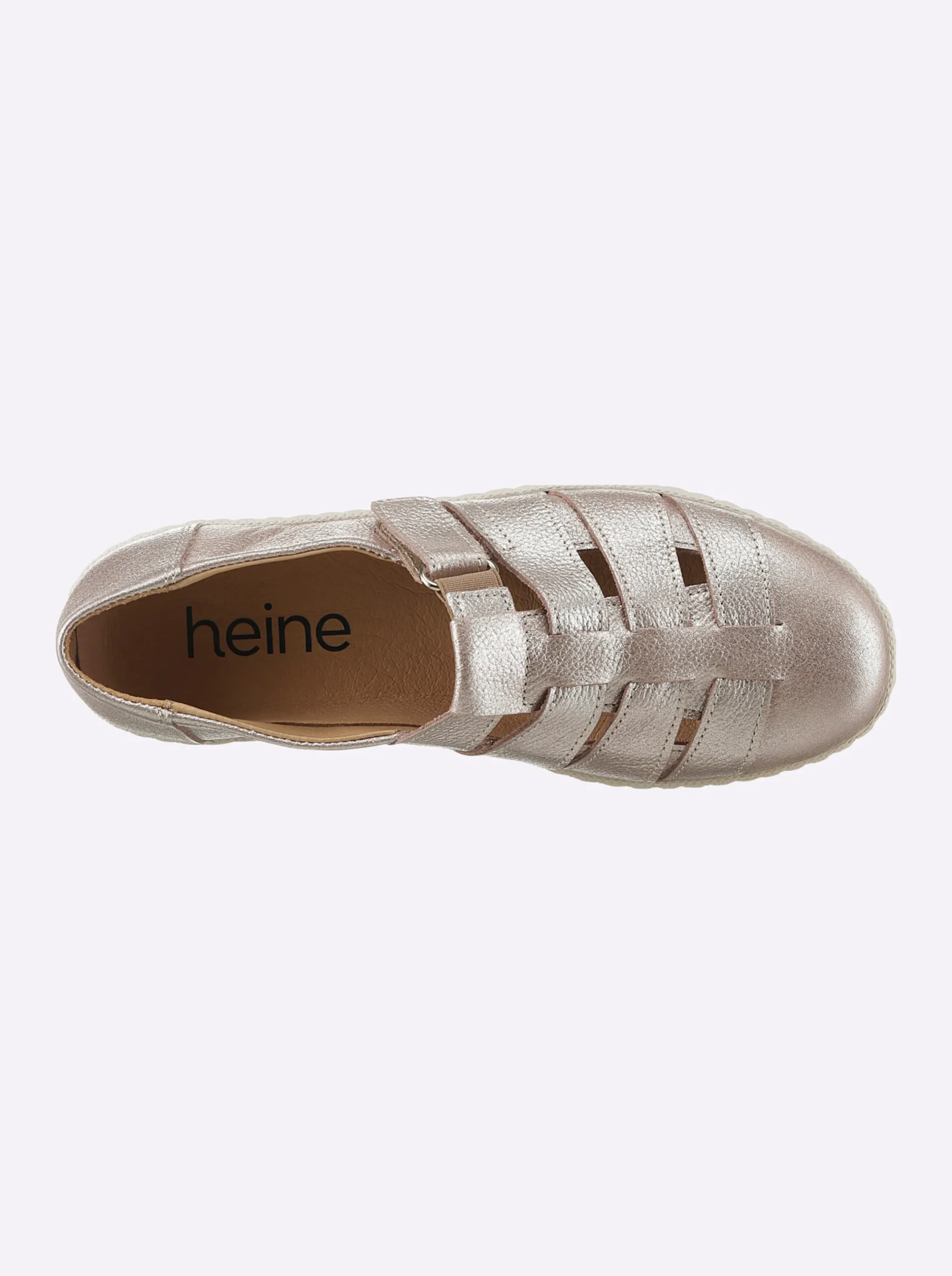 Mokassins & Slippers|heine Slipper rosé-metallic