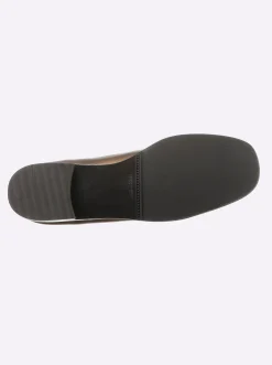 Mokassins & Slippers|heine Slipper cognac-metallic