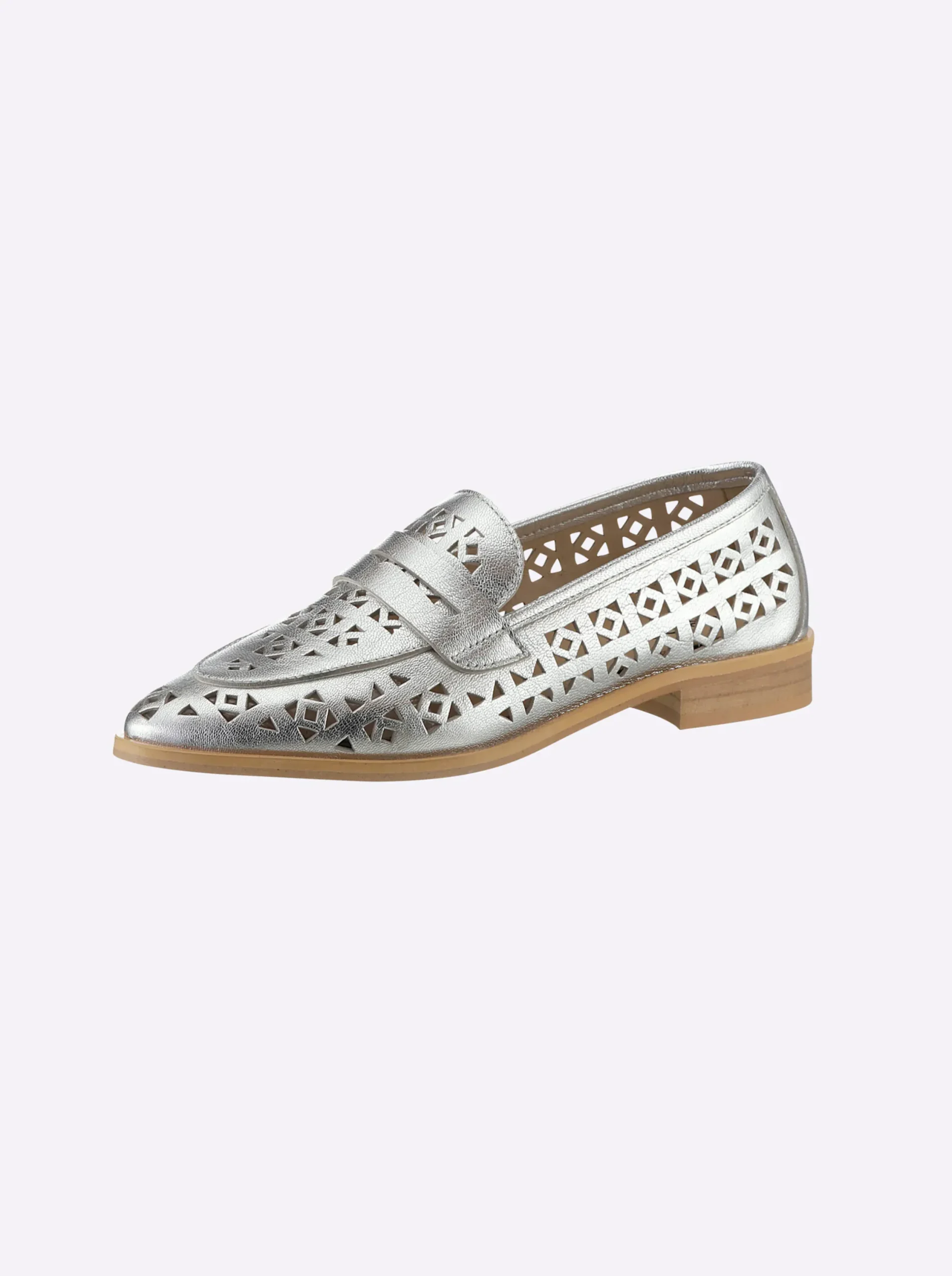 Mokassins & Slippers|heine Slipper silberfarben