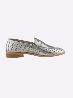 Mokassins & Slippers|heine Slipper silberfarben