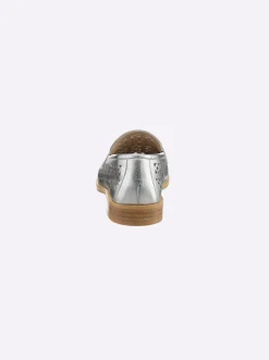 Mokassins & Slippers|heine Slipper silberfarben