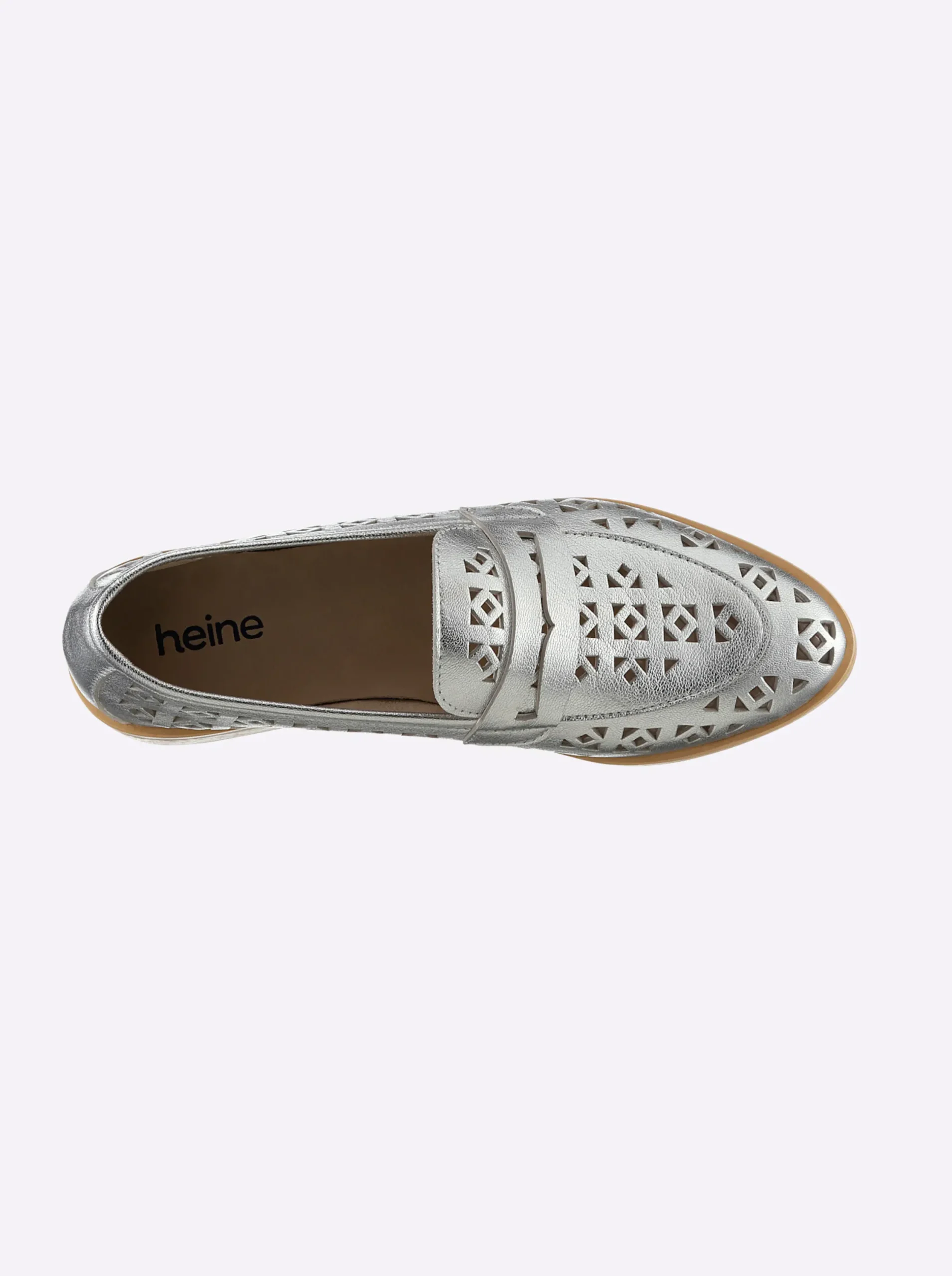 Mokassins & Slippers|heine Slipper silberfarben