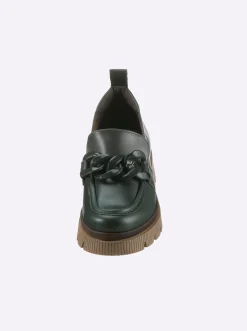 Mokassins & Slippers|heine Slipper grün