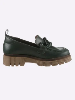 Mokassins & Slippers|heine Slipper grün
