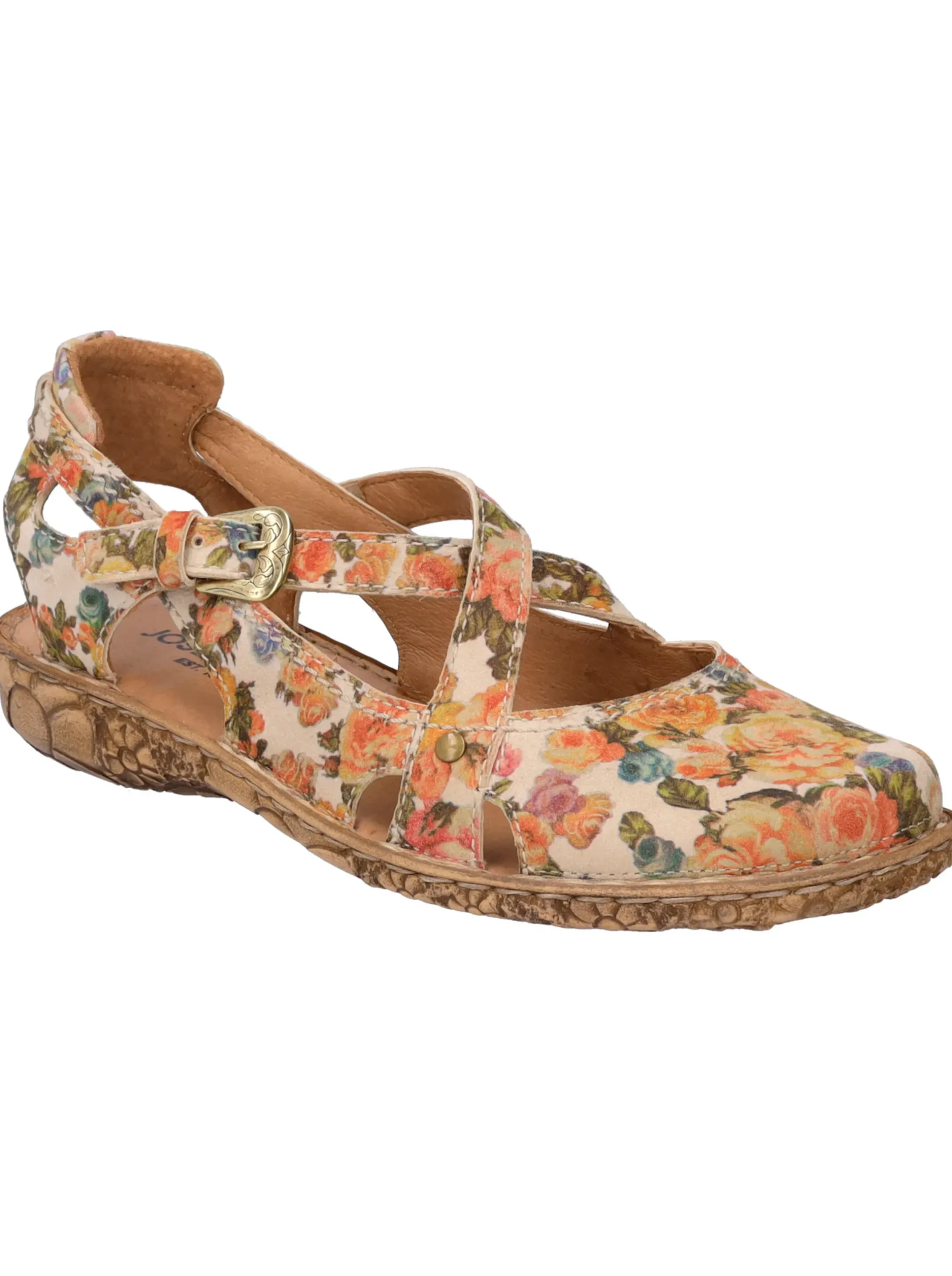 Mokassins & Slippers|Sandalen & Sandaletten|Josef Seibel Slipper beige-bedruckt