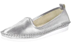 Mokassins & Slippers|Andrea Conti Slipper silberfarben