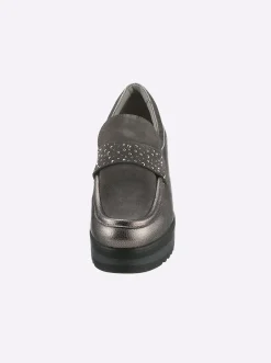 Mokassins & Slippers|heine Slipper grau
