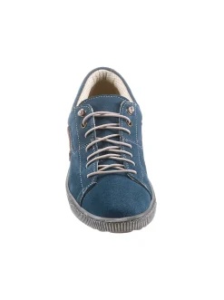 Mokassins & Slippers|airsoft modern+ Slipper aus Nubukleder mittelblau