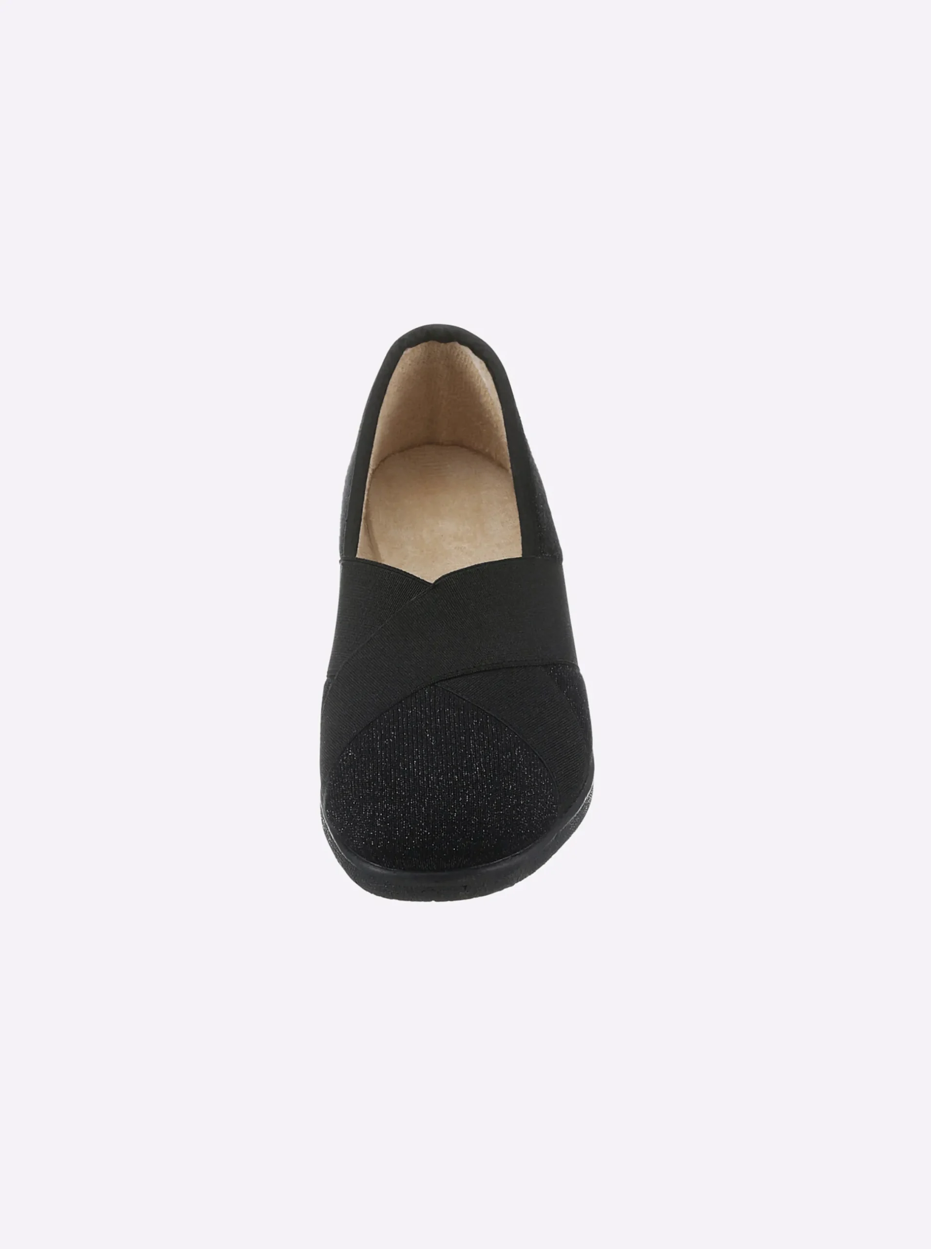 Mokassins & Slippers| Slipper aus Textil schwarz