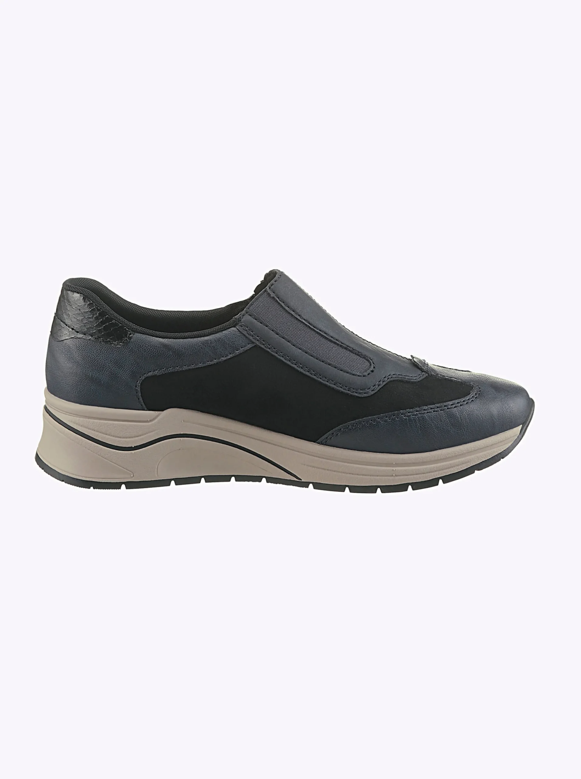 Mokassins & Slippers|Rieker Slipper für kräftige Füße jeansblau