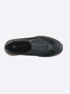 Mokassins & Slippers|Rieker Slipper für kräftige Füße jeansblau