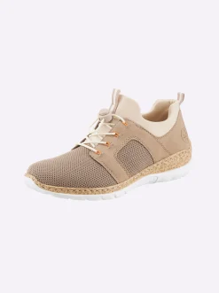 Sneakers & Schnürer|Mokassins & Slippers|Rieker Slipper mit elastischem Einsatz sesam
