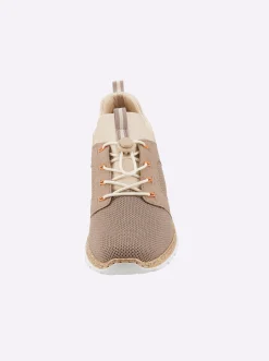 Sneakers & Schnürer|Mokassins & Slippers|Rieker Slipper mit elastischem Einsatz sesam