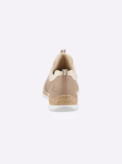 Sneakers & Schnürer|Mokassins & Slippers|Rieker Slipper mit elastischem Einsatz sesam