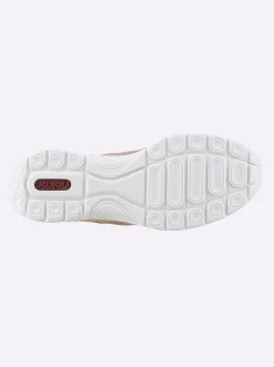 Sneakers & Schnürer|Mokassins & Slippers|Rieker Slipper mit elastischem Einsatz sesam