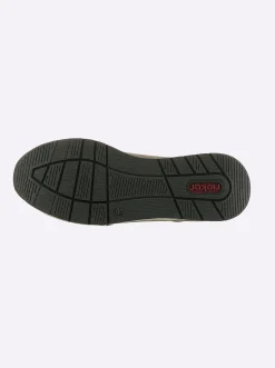 Mokassins & Slippers|Rieker Slipper mit elastischen Schnürsenkeln hellgrau