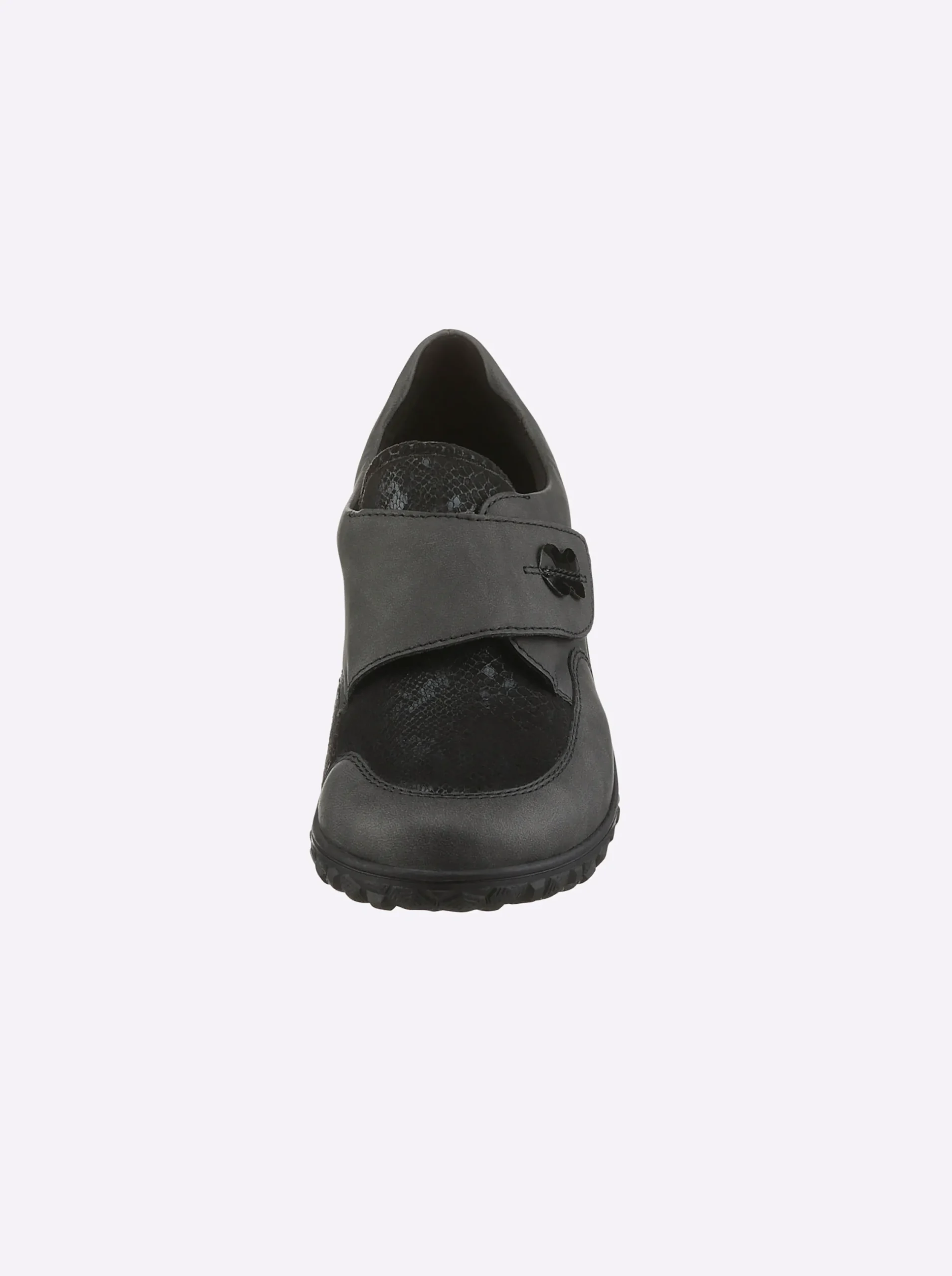 Mokassins & Slippers|Rieker Slipper mit Klettverschluss grau