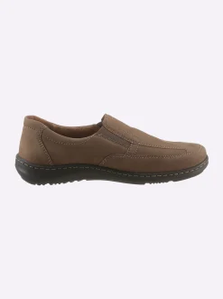 Mokassins & Slippers|Waldläufer Slipper mit Leder-Fußbett schlamm