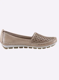 Mokassins & Slippers|Gemini Slipper mit Leder-Wechselfußbett puder-meliert