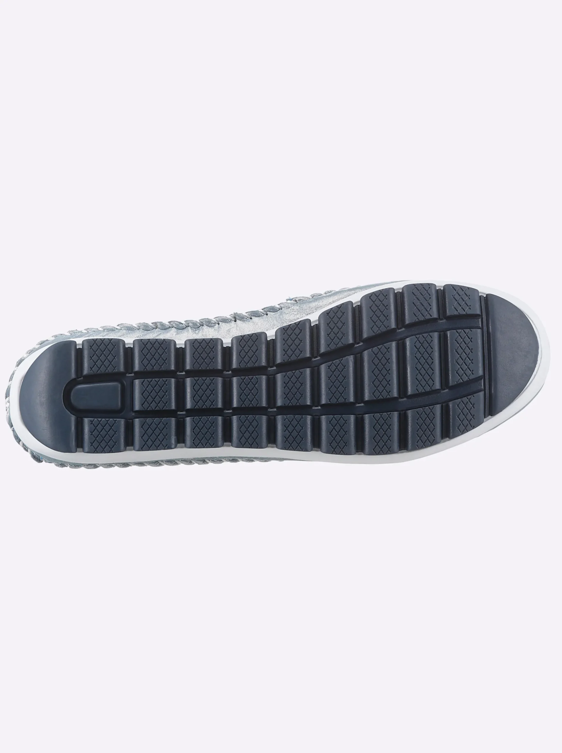 Mokassins & Slippers|Gemini Slipper mit Leder-Wechselfußbett eisblau-meliert