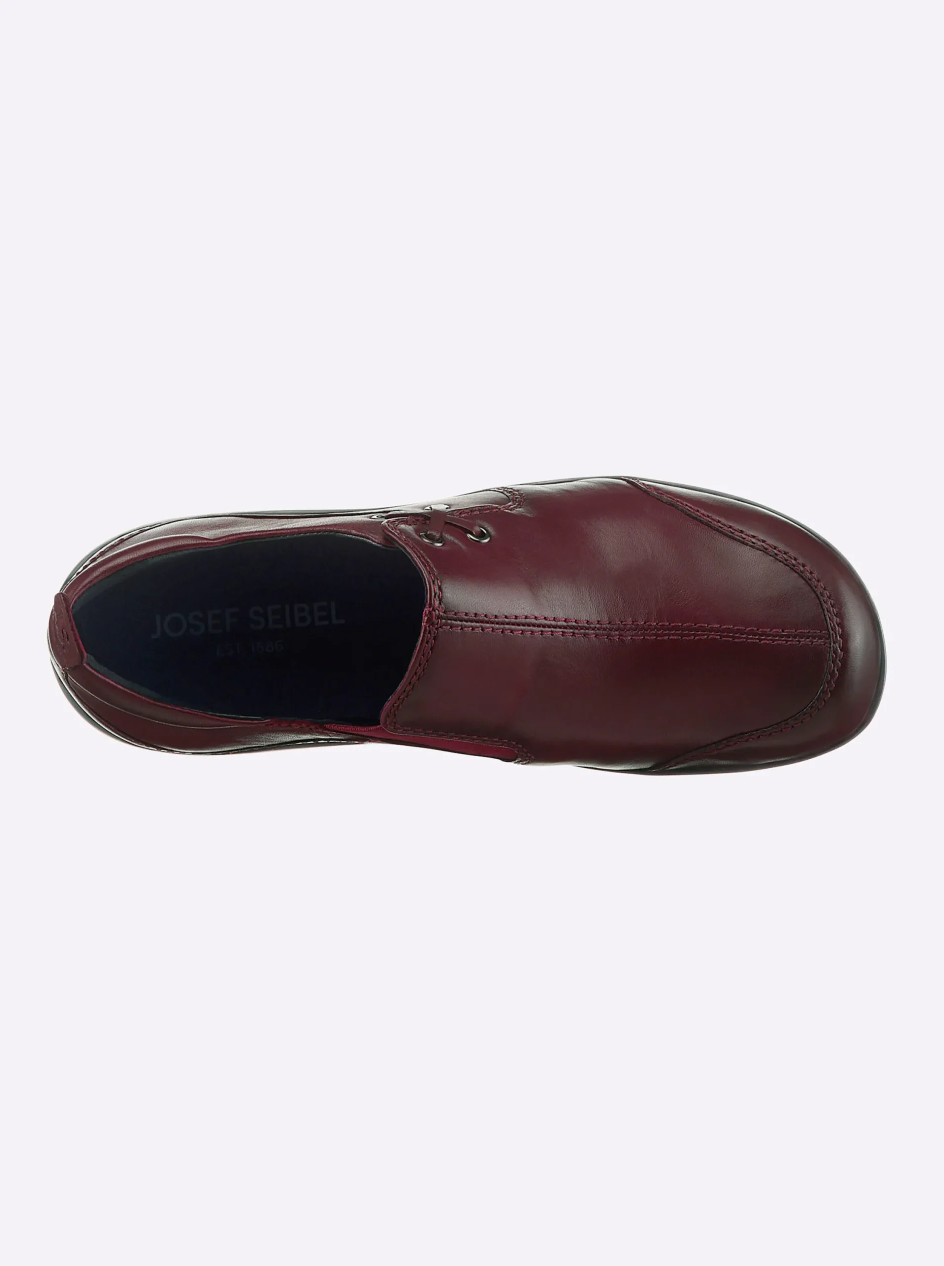 Mokassins & Slippers|Josef Seibel Slipper mit seitlichem Gummizug bordeaux