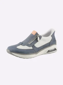 Sneakers & Schnürer|Rieker Slipper mit seitlichem Reißverschluss mittelblau