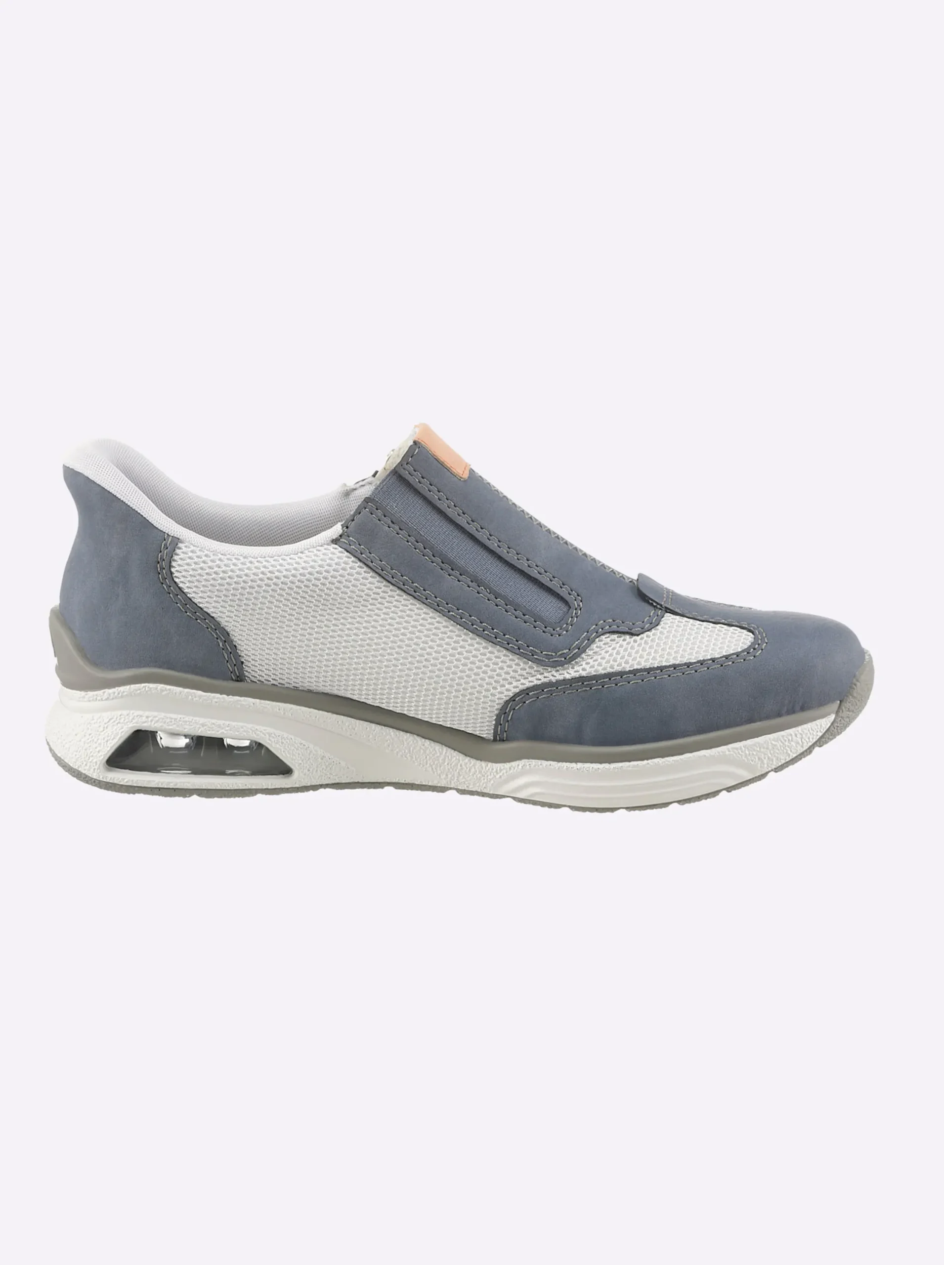 Sneakers & Schnürer|Rieker Slipper mit seitlichem Reißverschluss mittelblau