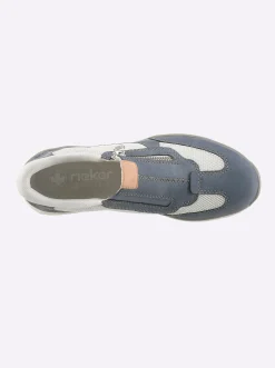 Sneakers & Schnürer|Rieker Slipper mit seitlichem Reißverschluss mittelblau