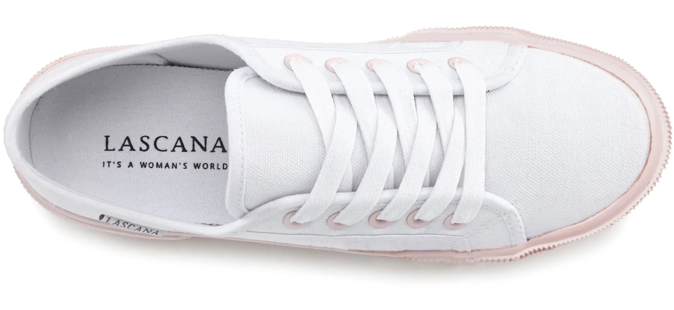 Sneakers & Schnürer|LASCANA Sneaker weiß-rosa