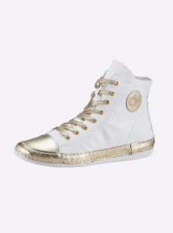 Sneakers & Schnürer|Andrea Conti Sneaker weiß-goldfarben